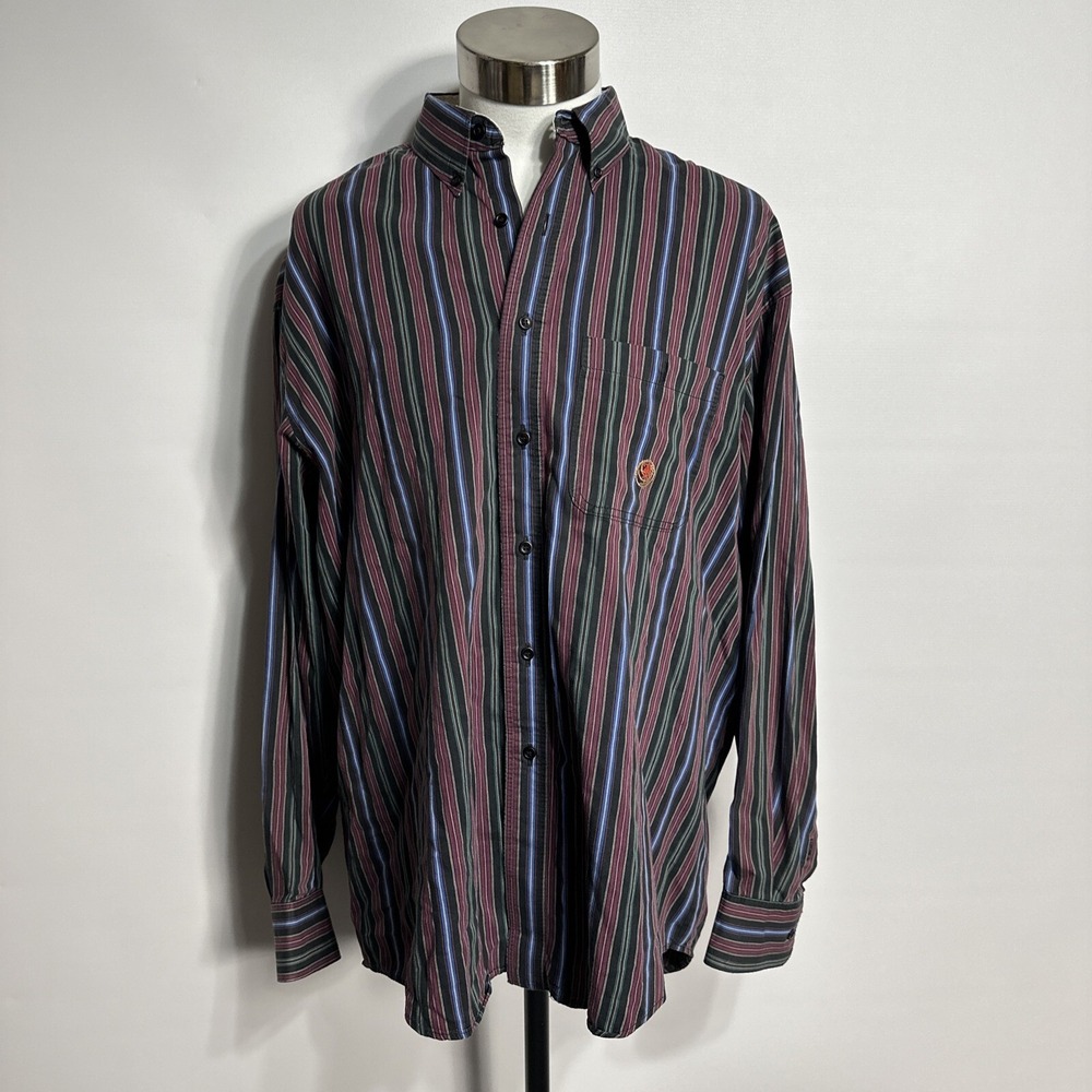 Wrangler Twenty X Button-Down Shirt Men's XL Stripes Western‎